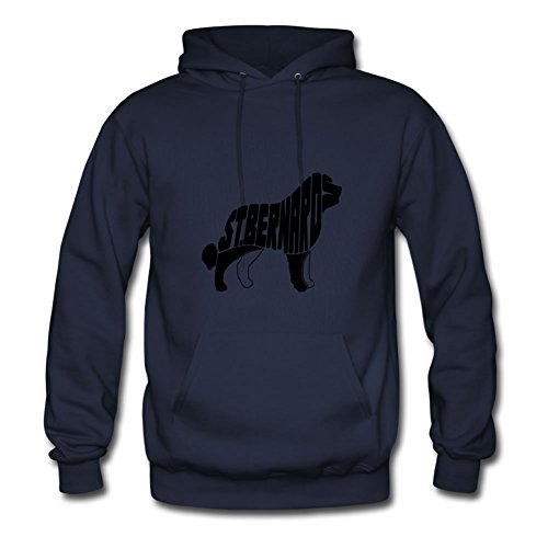 Saint Bernard Dog Art Jameskings Medium Women Navy Lightweight Sweatshirts