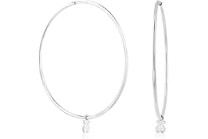 TOUS Pendientes de Aro de Plata de Primera Ley para Mujer con Motivo de 4 cm y Cierre Criolla, Elegante y Versátil, Colección Tous Bear