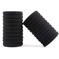 BuyMeIndia - 12 Pcs of Black hair band cotton rubber Black band Hair bands for women & Girls