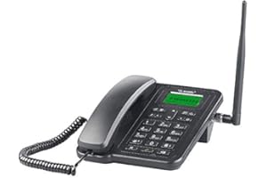 simvalley Communications Telefon: GSM-Tischtelefon mit SMS-Funktion und Akku, ohne Vertrag & SIM-Lock (GSM Telefon, mit SIM Karte, Schnurgebundenes Senioren)