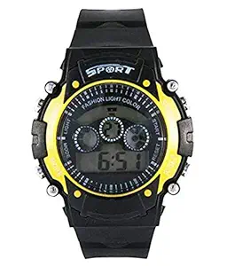 SS S S Traders - Kids Seven Colours with Seven changable Led Light - Digital Watch (Yellow7colour7light)