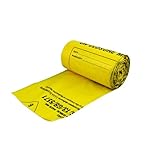 Hanfare Yellow Biohazard Clinical Waste Disposal Bags - Medium Duty - 355 x 559 x 635mm