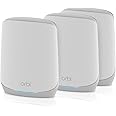 Netgear RBK763S Orbi Tri-band WiFi 6 Mesh System, AX5400 5.4Gbps, with 1 year of NETGEAR Armor included, Router + 2 Satellites