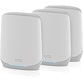 NETGEAR Orbi WiFi Mesh (RBK763S), Triband AX5400 Mesh WiFi 6, Velocità fino a 5.4 Gbps, Router con 2 satelliti, copertura fin