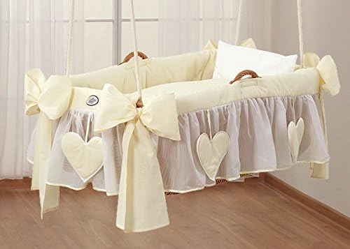 Hanging crib baby cot set (off white)