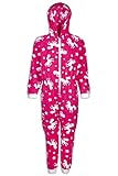 Camille Enfants Imprimé de Licorne Rose Toison Tout en Un Pyjama Onesie 12-14 Years