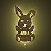 Produktbild Nachtlicht Hannes der Hase Kinderzimmer-Lampe/Tauf-Geschenk oder zur Geburt/Personalisiert mit Wunsch-Name für Mädchen oder Jungen Schlummerleuchte Babyzimmer Stilleuchte [Energieklasse A++]