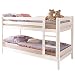 Produktbild Jugendmöbel24.de Etagenbett Alain Kiefer massiv weiß EN 747-1 + 747-2 FSC-Zertifiziert teilbar zu 2 Einzelbetten Kinderbett Hochbett Stockbett