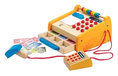 Hape - E3121 - Jeu d'Imitation en Bois - Cuisine - Caisse Enregistreuse
