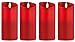 Produktbild sompex 4er Set Flame LED Echtwachskerzen 18cm rot, 35831, Adventskranz-Set