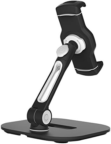 Kupx Home Ketchen Universal Mount Stand for iPhone 6s 6 plus 5s 5se, iPad,IPad Air,IPad Mini,Samsung,HTC,And Other 4-11 Inch Phone And Tablet With Heavy Seat And Full Aluminum Aloy (not for ipad pro) Black