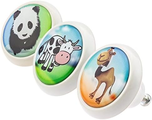 Ceramic Cabinet Knob Set 0213 Animals Cow Camel Panda 3 Porcelain Handles and Knobs for Kids, Nursery, Drawer, Cupboard, Cabinet, Homes, Kitchen, Living Room