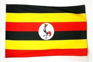 AZ FLAG - Uganda Flag - 3x5 Ft - Light Polyester Ugandan Banner with Two Brass Eyelets - Fade Resistant - Vivid Colors - 3' x 5' Feet - 150x90 Cm