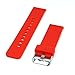 Produktbild Woodln Silikon Smart Watch Strap Zubehör Uhrenarmband Armband für Pebble Time / Pebble Time Steel / Motorola 360 2nd Gen / Samsung Gear 2 R380 R381 R382 / LG G Watch W100 / LG G Watch R W110 / LG Watch Urbane W150 / Asus ZenWatch / Asus Vivowatch (Red)