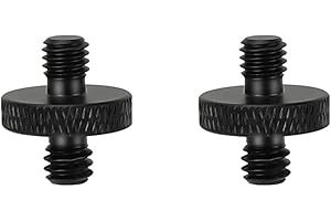 CAMVATE Adattatore per filettatura esterna M6 su filettatura esterna da 1/4"-20, in lega di alluminio (2 pezzi)