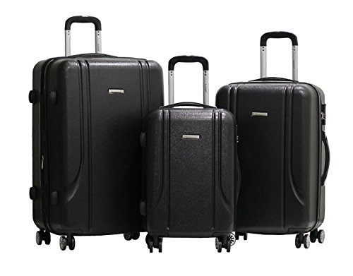 Set de Tres Maletas Trole ALISTAIR Smart- Abs Extremadamente Ligero - 4 ruedas - Negro