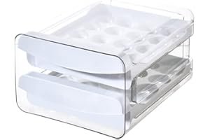 La Llareta Eier Aufbewahrungsbox, 40 Eier/2 Schicht Transparenter Eierkarton, Eierbehälter für Kühlschrank, Stapelbar, for Eierkonservierung, Eiertransport, Hotelrestaurant