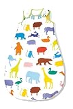 Pinolino 76529-0S90 - Kugelschlafsack Sommer 90 cm, 'Happy Zoo'