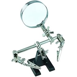 Mano de ayuda con lupa soldadora herramienta electrónica