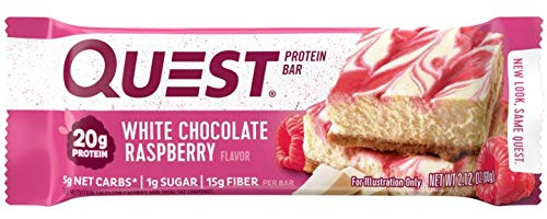Quest Nutrition White Chocolate Raspberry Quest Bar - Pack of 12 Bars
