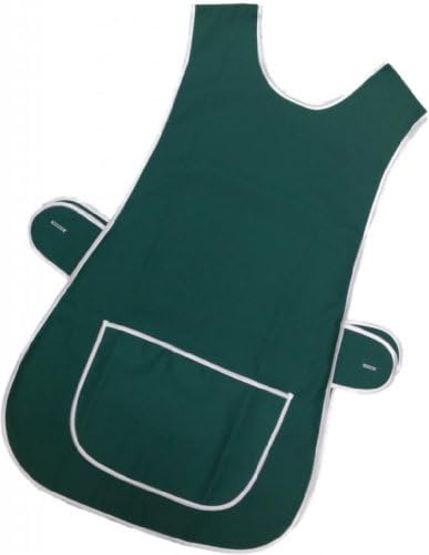Ladies Cotton/Polyester Tabards, in plain colours trimmed with white trim except Black which does not have trim. Large pockets, side button fastening, Machine washable, choice of 7 colours and 6 sizes from 36/38 to 56/58 inches. Only £5.99 + P&P (Bottle Green (Dark), OS 44/46 inches (approx))