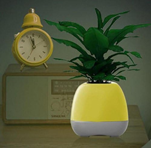 Music pots Flower Pot Speaker Bluetooth Wireless Stereo Charge by USB Led Night Light Touch Plant Piano Music Smart Music Plant Pot for Office, Bedroom, Living Room (Plant Not Included) , F