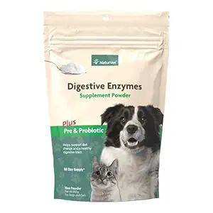 NaturVet - Digestive Enzymes Powder For Dogs & Cats - 10 oz.