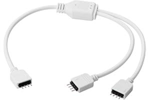 Euroharry Przedłużacz kabel przyłączeniowy do taśmy LED RGB, 4-pinowy, łącznik, odpowiedni do listew LED RGB