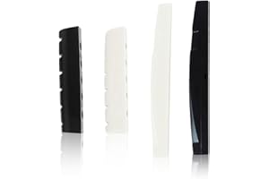 BDEPSTR 4 Stück Sattel Brücke Nut Steg Set Für klassisch Gitarren, 6 Saiten Gitarrenteile Steg Sattel Sattel Mutter (ABS)