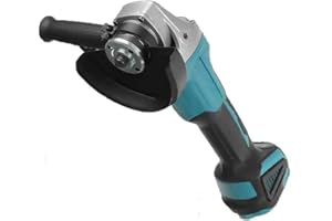 ANUPTTA Smerigliatrice angolare a batteria, ricambio per batteria Makita Bürstenlo e caricabatterie, smerigliatrice a disco da 125 mm per la rimozione di vernice e malta, per levigatura, taglio (solo corpo)