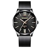 Hunpta@ Uhren, Armbanduhr Watch Luxus Quarz Sport Military Edelstahl Zifferblatt Band Armbanduhr