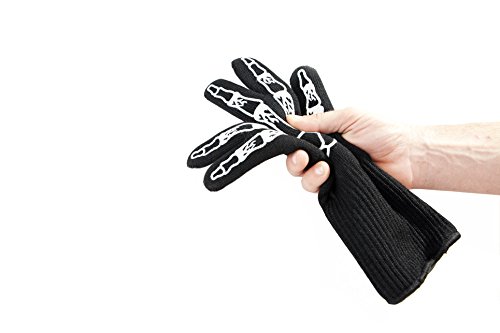 Designer Premium Grillhandschuhe, der GRILL-HINGUCKER, Ofenhandschuhe, 33 cm lang mit EN407 Zertifikat bis 350°C, 1 Paar Backhandschuhe, Kaminhandschuhe, verwendbar auch als Topfhandschuhe, Schutzhandschuhe - 9