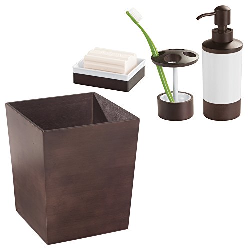 InterDesign Formbu Bad Seifenhalter | Seifenschale im natürlichen Look | schönes Badaccessoire aus Holz | Bambus/Kunststoff weiß/braun - 4