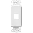 Leviton 41641-W QuickPort Decora Insert, 1-Port, White