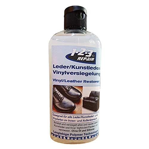 1-2-3 REPAIR Cuidado Cuero, Cuidado Sofas Silla de Montar | Sellador Limpiador Cuero Universal