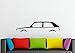 Produktbild car silhouette Wandsticker basisd MK2 für VW Golf GTI, schwarz, 140cm x 32cm (length x height)