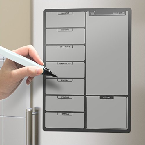Balvi – Einkaufsliste Magnettafel für Kühlschranktür. Erstellen Sie Ihre Einkaufsliste. Filzstift und Löschfilz enthalten. Abmessungen 42×30 cm - 2