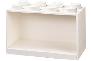 Room Copenhagen Mensola mattoncini Lego 8 manopole, Bianco, 8 Bottoni