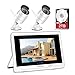 Price comparison product image YEKSMAO CCTV Home Security Camera Systems Wireless with 1080P 4CH 12” IPS Monitor and 2pcs 2.0MP Wifi Indoor Outdoor Cameras 2TB HDD for Recording H.265 Home Alarm Systems with Motion Detection Alert