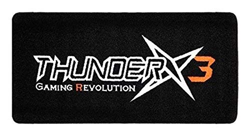 ThunderX3 Spain Alfombra Protectora para Silla, Vinilo, Negro, 100x100x0.5 cm