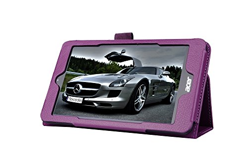 Acer ICONIA ONE 7 B1-750 hülle,Mama Mouth Folding Ständer Hülle Case mit Standfunktion für Acer ICONIA ONE 7 B1-750 Tablet-PC,Violett - 3