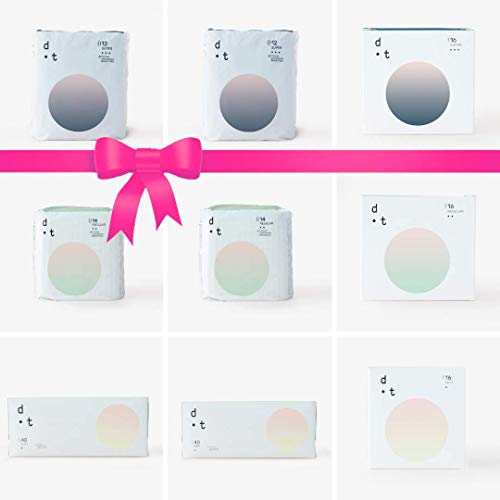 Dot Organic Welcome Box | A Range of Pads, Tampons and Liners with Patented Anti-Bacteria top-Sheet, Hypoallergenic and Chemical-Free.