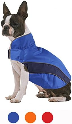 FishBabe Pets Waterproof Sports Winter Jackets Vests For Small Medium Dogs Reflective Padded Warm Stitching 3 Colours Optional Coats Cats Puppy Windproof Clothes For French Bulldog Pug Jack Russell Yorkshire Blue Large