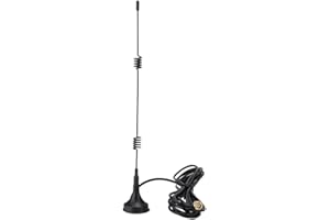 Kafuty Antenne WiFi SMA Femelle 2.4Ghz 8dbi Antenne à Gain Élevé avec Base Magnétique, pour La Carte Réseau Zigbee De Routeur De Module sans Fil (10m)