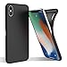 Produktbild wsiiroon Hülle kompatibel iPhone X/ iPhone10, Handyhülle für iPhone X Ultra Dünn, Soft und Anti-Rutsch, Anti-Scratch, Hohe Zähigkeit Schutzhülle, TPU Silikonhülle Matte Case (Schwarz)