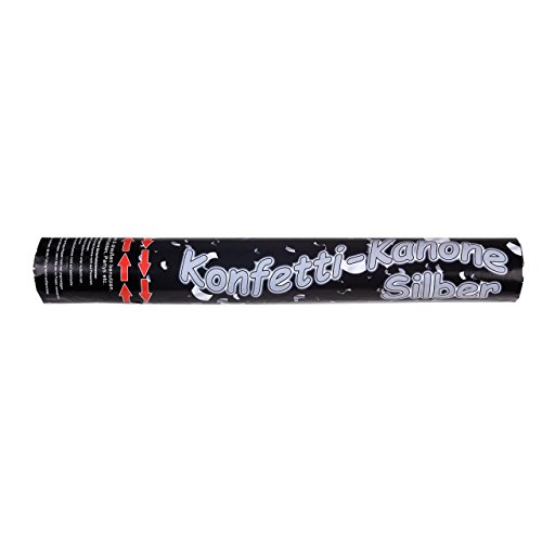 10 Stück XL Silber Party Popper Konfetti Shooter 4 Meter Schussweite - 3