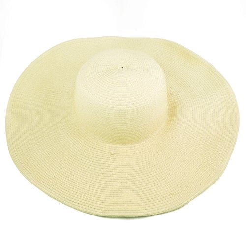 Damen Trend Schlapphut Sonnenhut Strohhut Sommerhut Damenhut Hut Viele Farben (Beige)