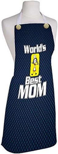 Home Furnish Best Mom Kitchen Apron 100% Polyester, Digital Printed Chef Kitchen Apron For Kitchen