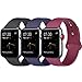 Produktbild ATUP Armband Kompatibel für Watch Armband 38mm 42mm 40mm 44mm, Weich Silik on Ersatz Armband für iWatch Series 4, Series 3, Series 2, Series 1 (3-Pack Black+Navy Blue+Wine red, 38mm/40mm-M/L)