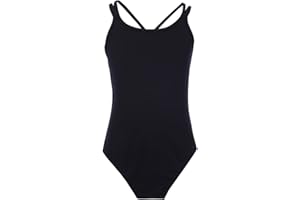 IEFIEL Justaucorp de Gymnastique Bretelle Enfant Fille Body Collant de Ballet Danse Classique Costumes De Sport Yoga Ballet Sans Manches 3-14 Ans